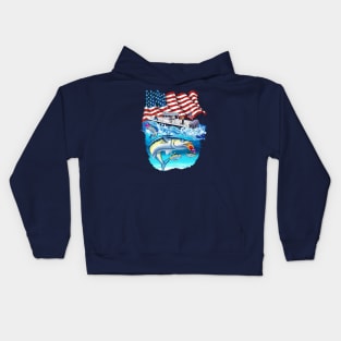 Fishermans Usa Proud America Kids Hoodie